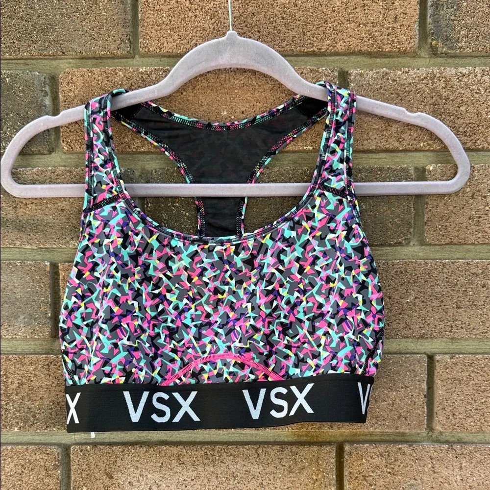 VSX Women's Colorful Patterned Sports Bra Size Large